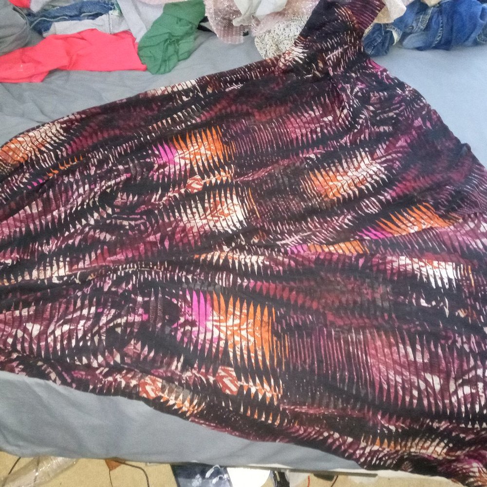 abercrombie and fitch maxi skirt multicolor